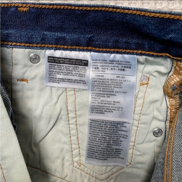 Levi’s 501 High Rise Cutoff Jean Shorts Blue Denim Women’s 28 - Picture 8 of 10